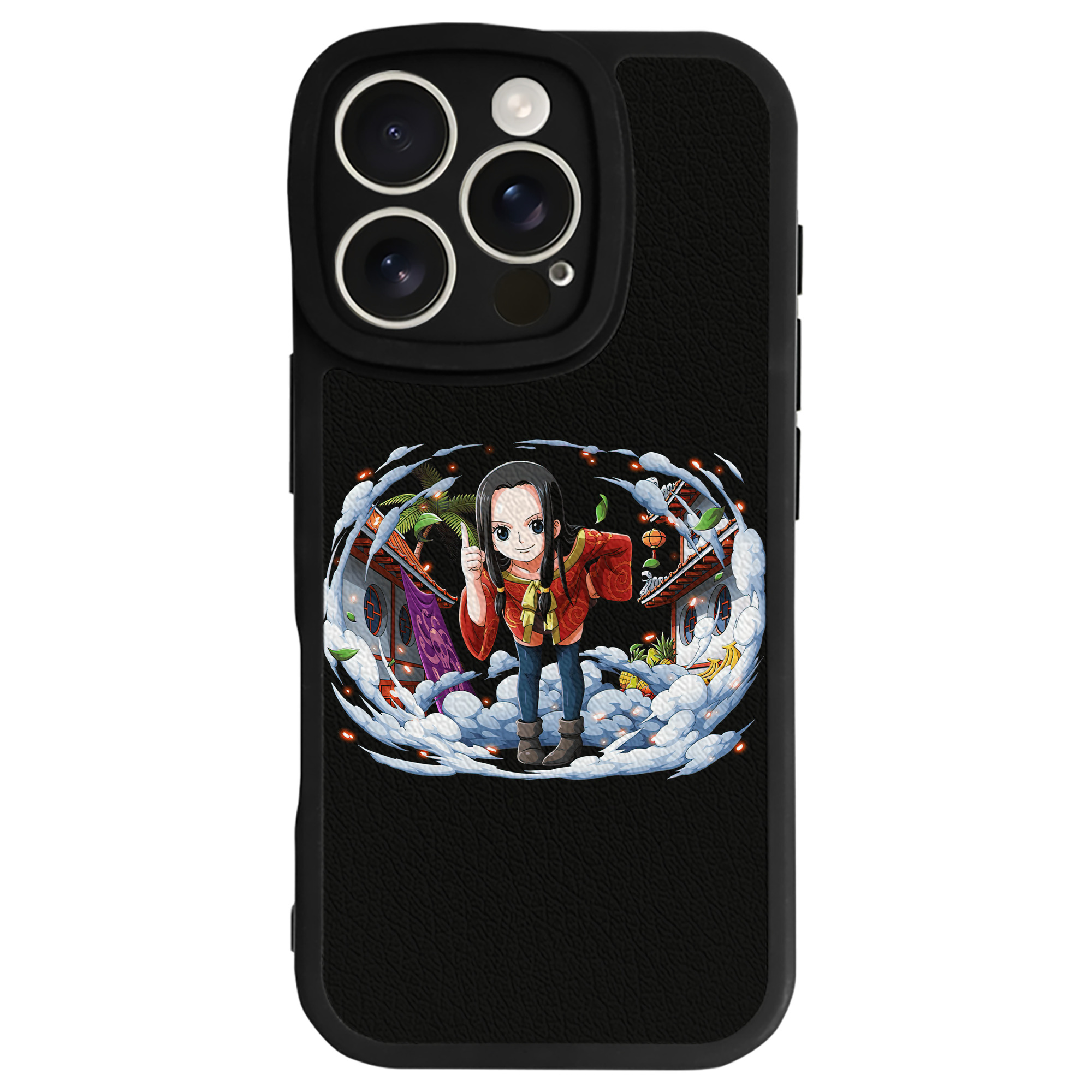 （画像用） ワンピース ボア・ハンコック ONE PIECE Boa·Hancock 【iPhone 16シリーズ対応】シリコンスマホケース（レザー調） 材質：シリコン